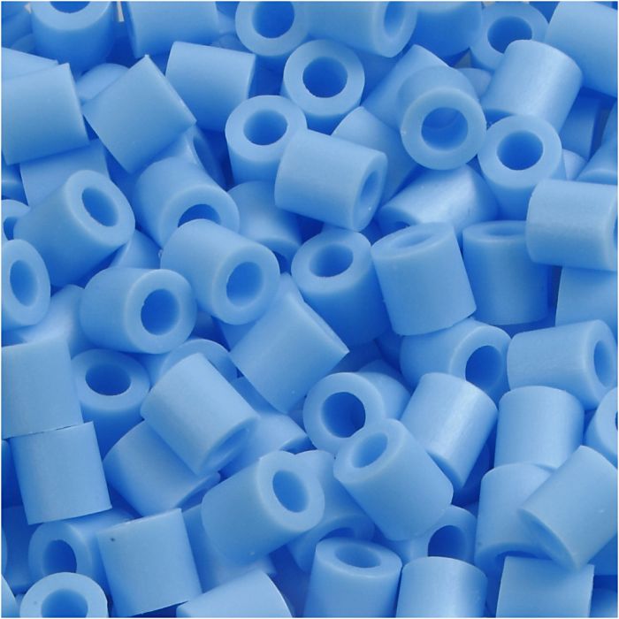 Rørperler, str. 5x5 mm, hullstr. 2,5 mm, medium, blå pastell (32224), 1100 stk./ 1 pk.