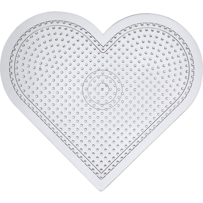Perleplate, str. 15 cm, medium, transparent, 1 stk.