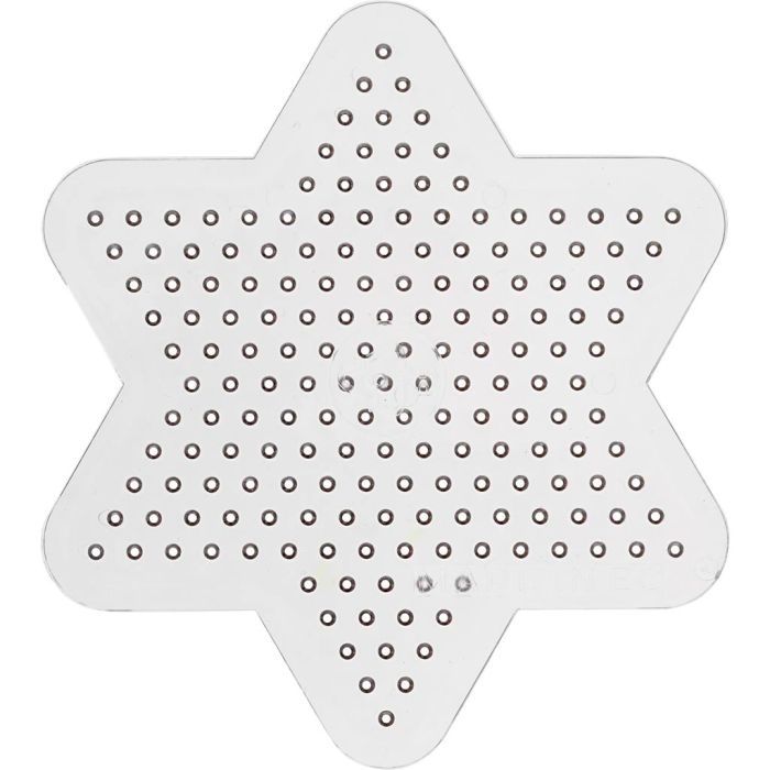 Perleplate, str. 9 cm, medium, transparent, 1 stk.
