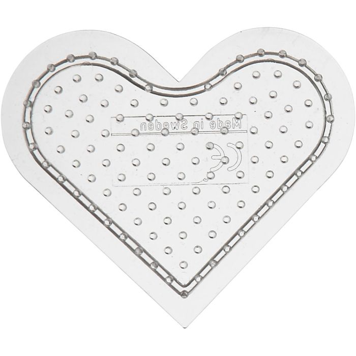 Perleplate, str. 7 cm, medium, klar, 1 stk.