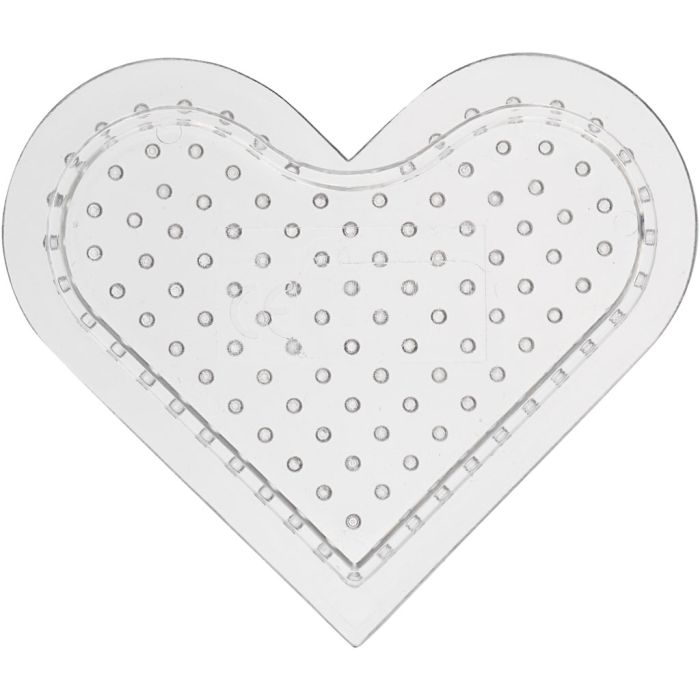 Perleplate, lite hjerte, str. 7 cm, medium, 10 stk./ 1 pk.