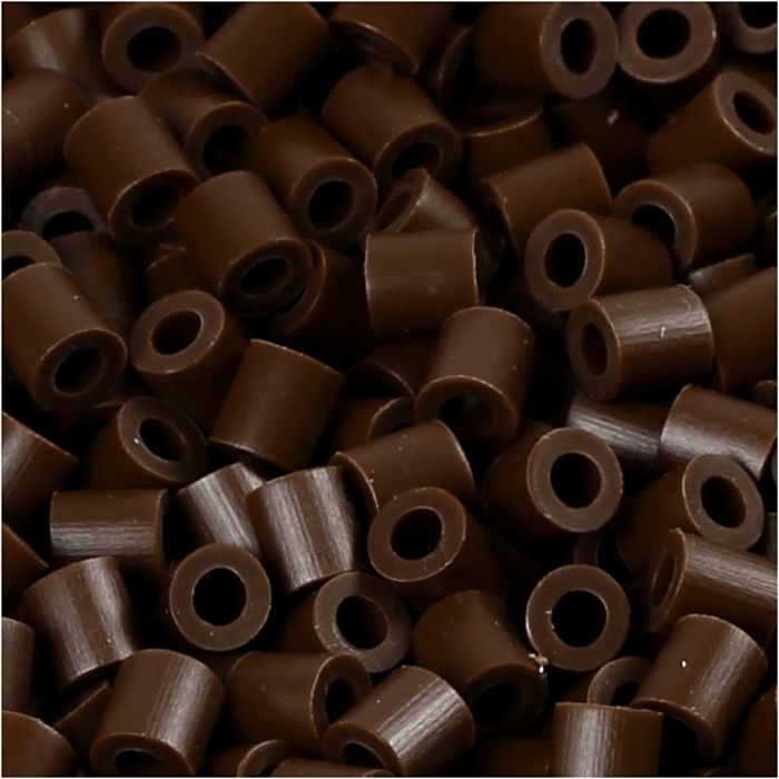 PhotoPearls, str. 5x5 mm, hullstr. 2,5 mm, medium, mørk brun (2), 6000 stk./ 1 pk.