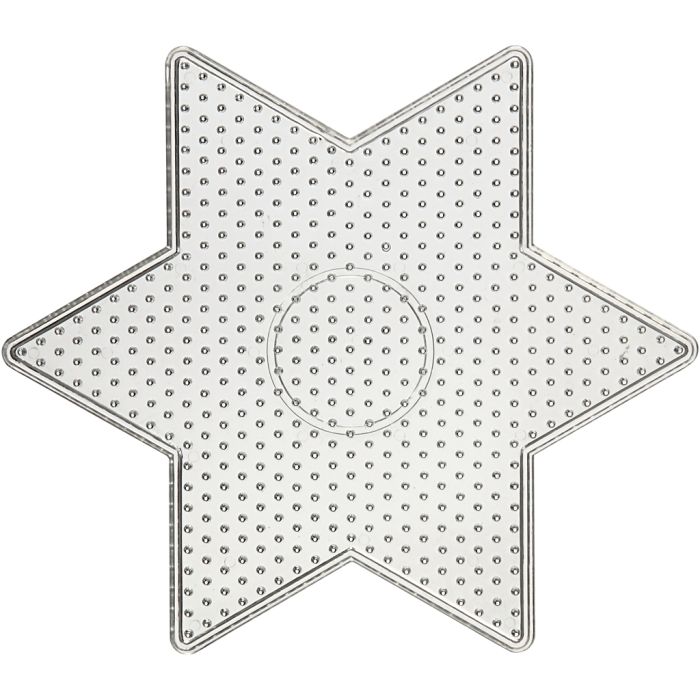 Perleplate, str. 15x15 cm, medium, klar, 1 stk.