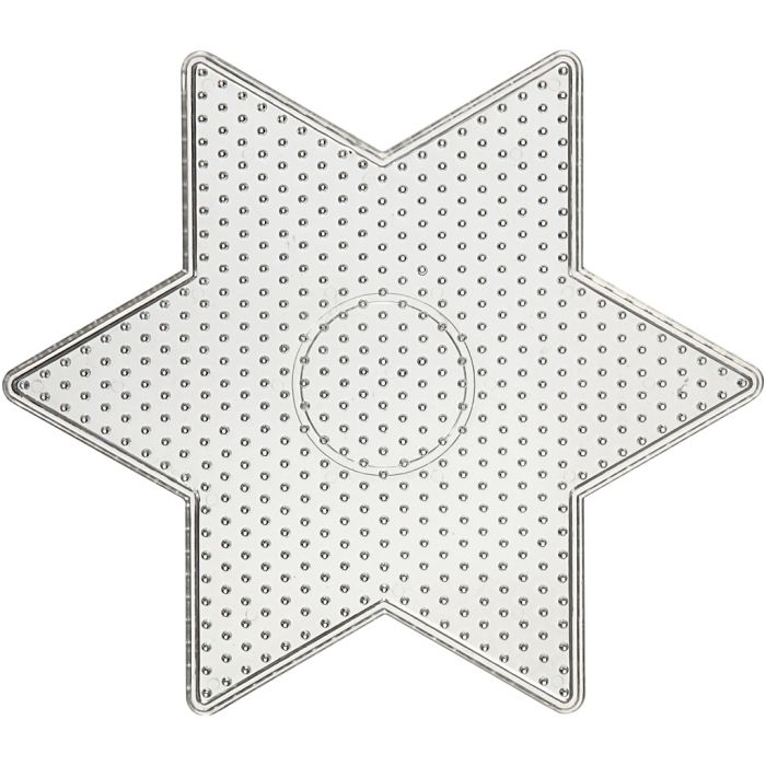 Perleplate, stor stjerne, str. 15x15 cm, medium, 10 stk./ 1 pk.