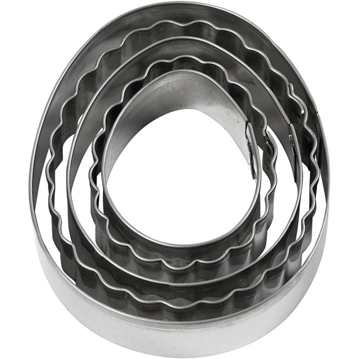 Utstikksformer, egg, str. 8 cm, 5 stk./ 1 pk.