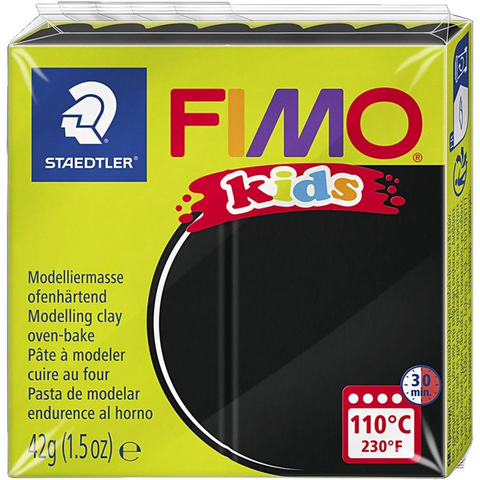 FIMO® Kids Leire, svart, 42 g/ 1 pk.