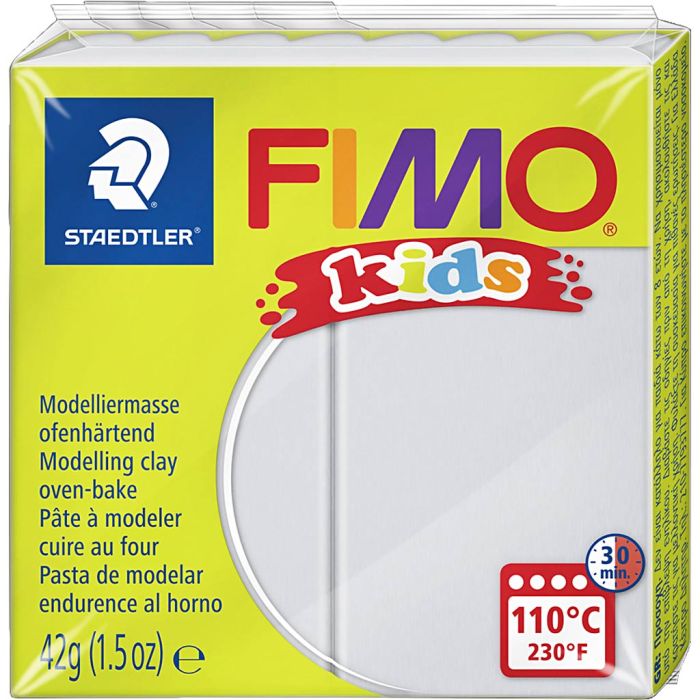 FIMO® Kids Leire, lys grå, 42 g/ 1 pk.