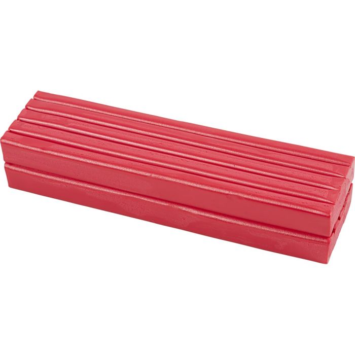 Modellervoks, str. 13x6x4 cm, rød, 500 g/ 1 pk.