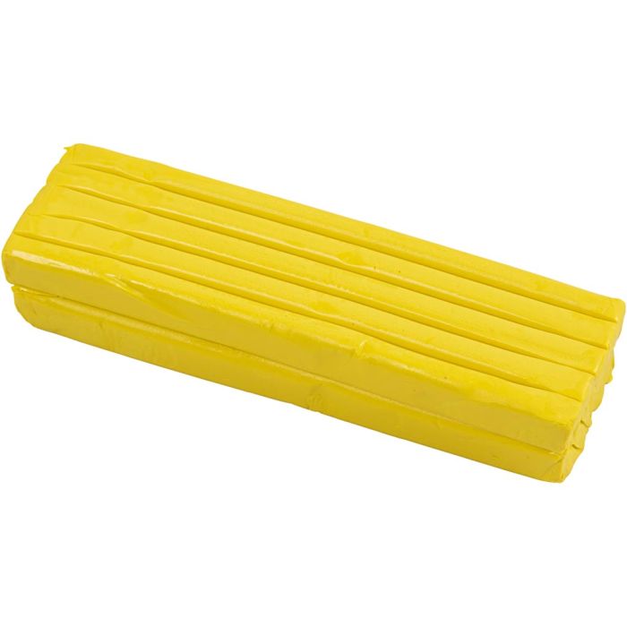 Modellervoks, str. 13x6x4 cm, gul, 500 g/ 1 pk.