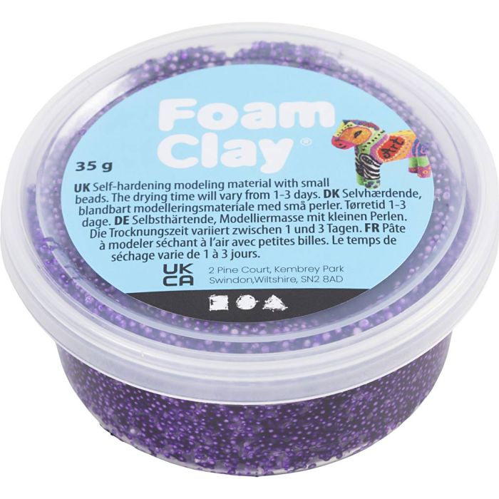 Foam Clay® , lilla, 35 g/ 1 boks