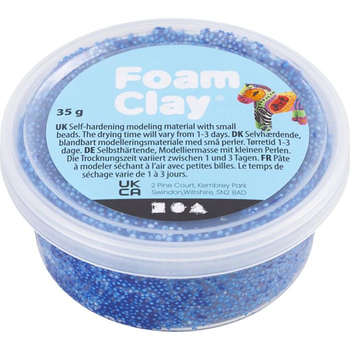Foam Clay® , blå, 35 g/ 1 boks