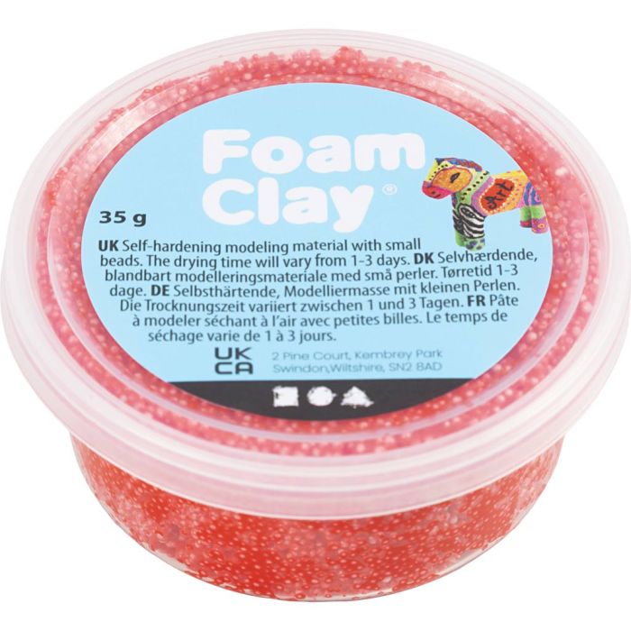 Foam Clay® , rød, 35 g/ 1 boks