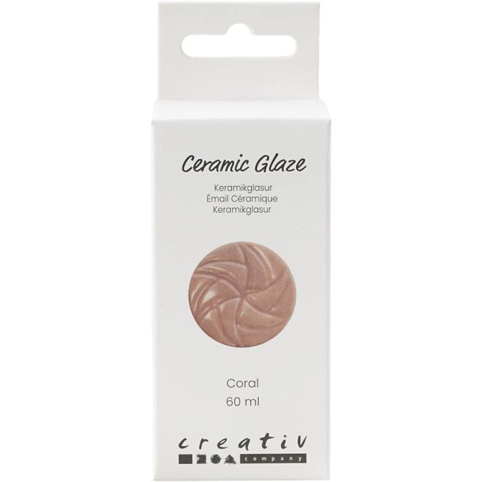 Keramikkglasur, 984-1101 °C, dekkende, coral, 60 ml/ 1 boks