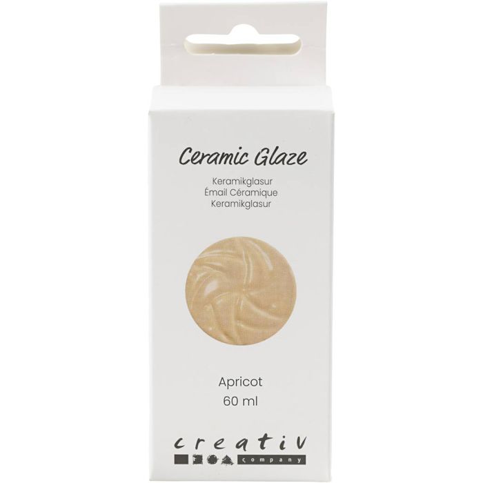 Keramikkglasur, 984-1101 °C, dekkende, apricot, 60 ml/ 1 boks