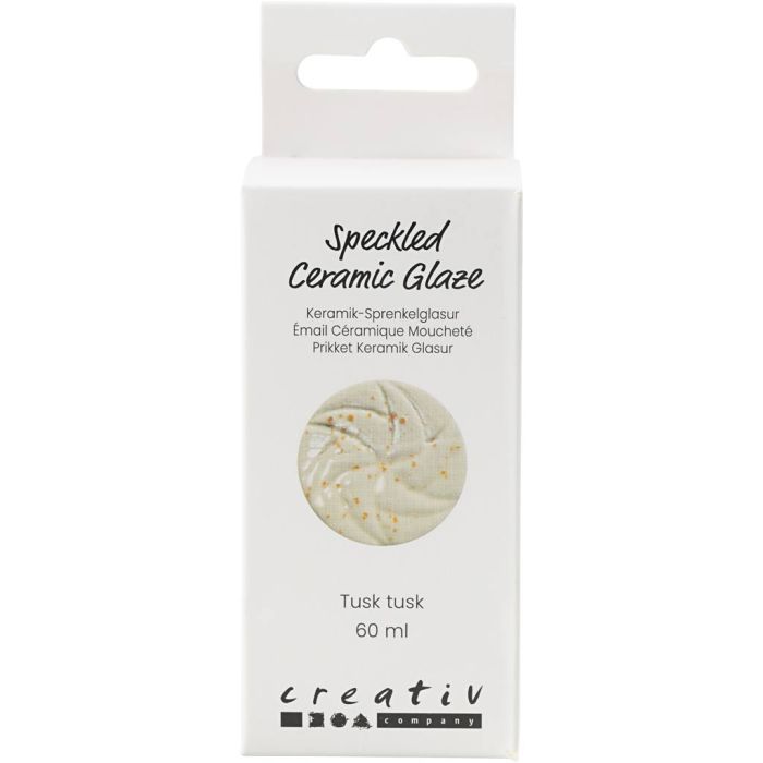 Prikkete Keramikkglasur, 999-1060 °C, dekkende, tusk tusk, 60 ml/ 1 boks