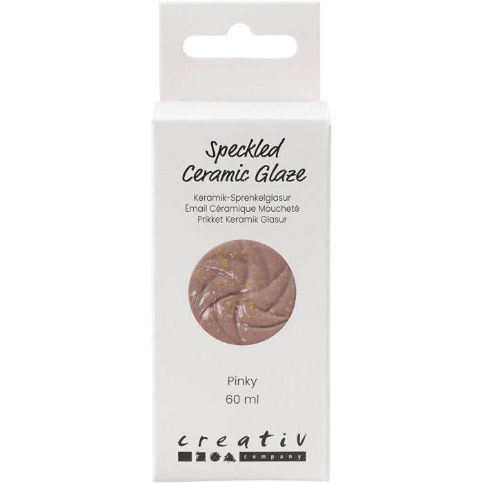 Prikkete Keramikkglasur, 999-1060 °C, dekkende, pinky, 60 ml/ 1 boks