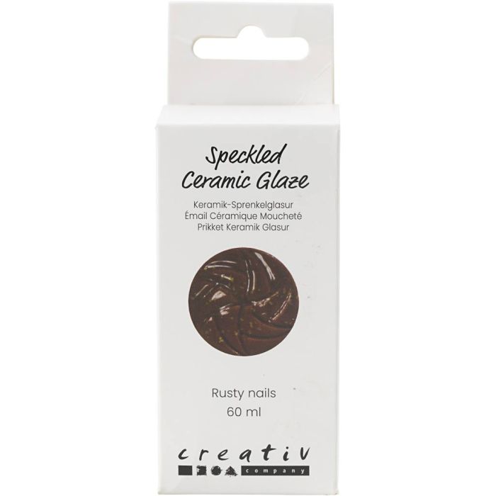 Prikkete Keramikkglasur, 999-1060 °C, dekkende, rusty nails, 60 ml/ 1 boks