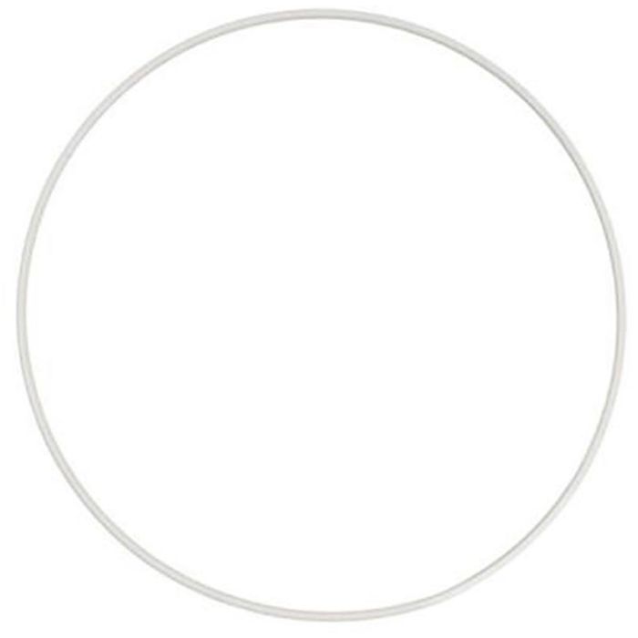 Bar metallsirkel, dia. 12 cm, hvit, 1 stk.