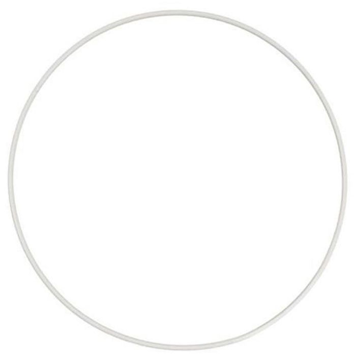 Bar metallsirkel, dia. 18 cm, tykkelse 3 mm, hvit, 1 stk.