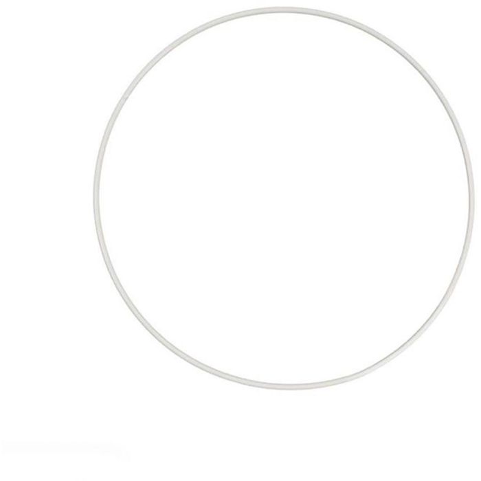 Bar metallsirkel, dia. 22 cm, hvit, 1 stk.