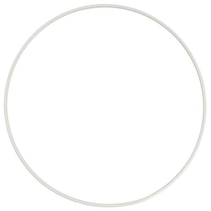 Bar metallsirkel, dia. 25 cm, hvit, 1 stk.