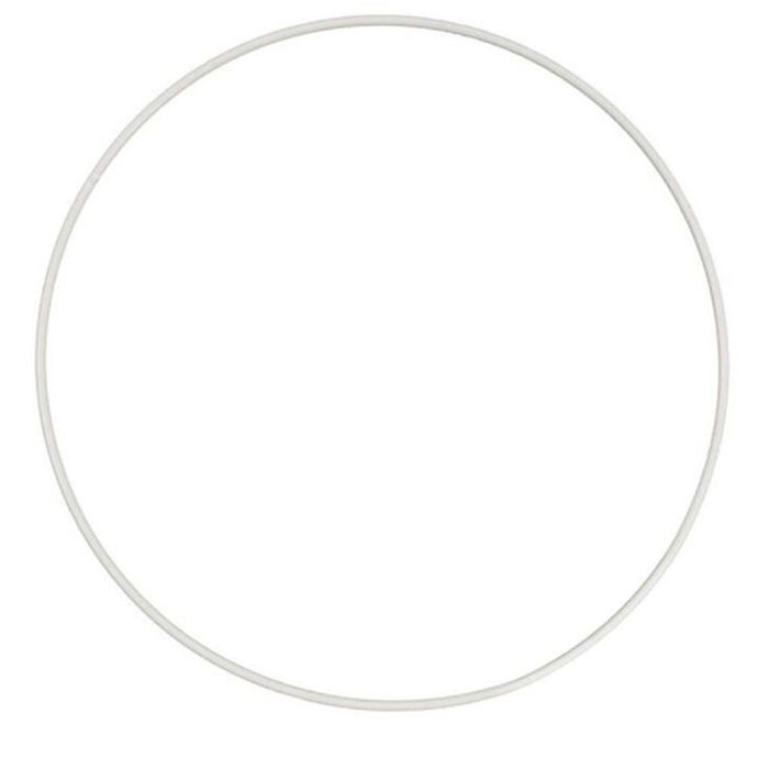 Bar metallsirkel, dia. 35 cm, hvit, 1 stk.