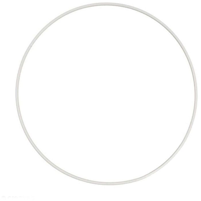 Bar metallsirkel, dia. 40 cm, hvit, 1 stk.