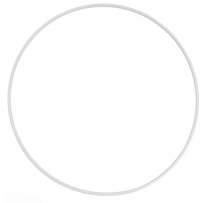 Bar metallsirkel, dia. 50 cm, hvit, 1 stk.