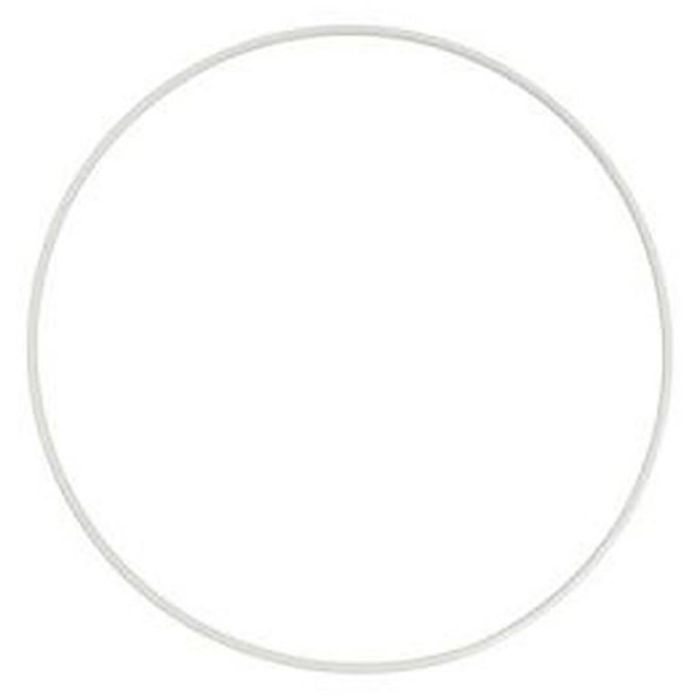 Bar metallsirkel, dia. 8 cm, hvit, 1 stk.
