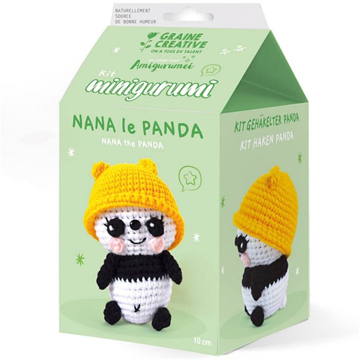 Amigurumi Crochet Kit, Nana the Panda, 1 pk.