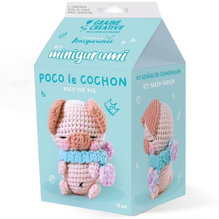 Amigurumi Crochet Kit, Poco the Pig, 1 pk.