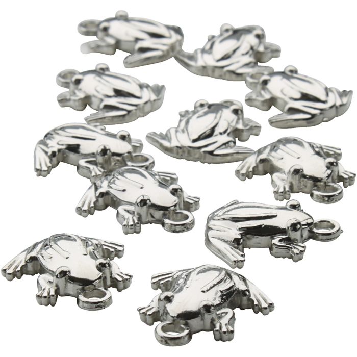 Froskcharms, str. 15x18 mm, ca. 70 stk., 50 g/ 1 pose
