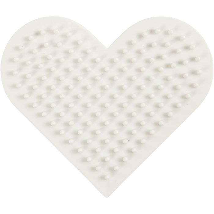 NABBI BioBeads Perleplate, litt hjerte, str. 7x8,5 cm, medium, 1 stk.