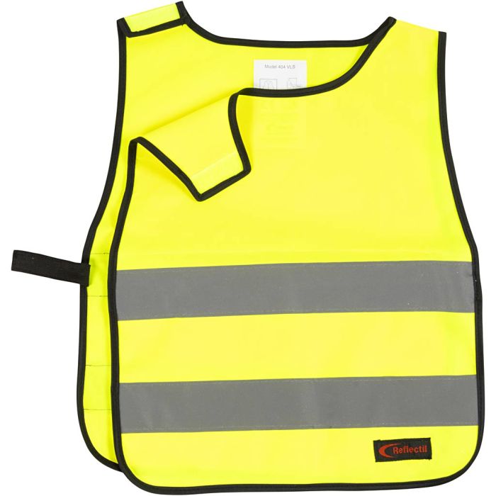 Refleksvest, XS, L: 50 cm, B: 40 cm, str. 6-10 år, gul, 1 stk.