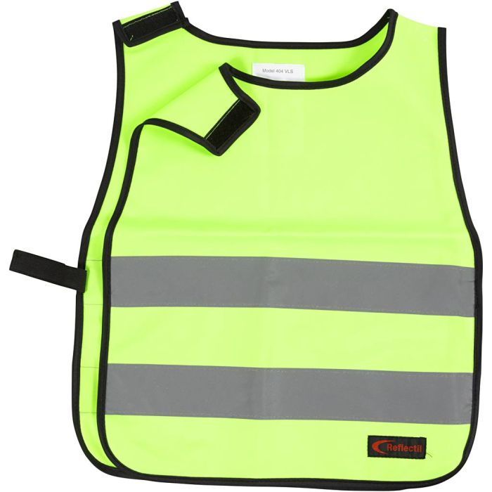 Refleksvest, S/Kid, L: 55 cm, B: 46 cm, str. 8-12 år, grønn, 1 stk.