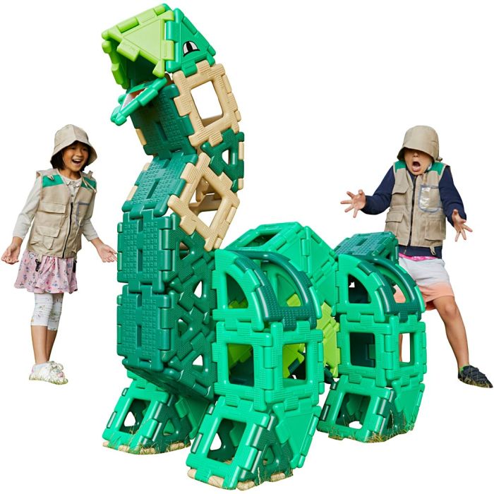 Polydron Giant Dinosaur, str. 21x21 cm, 130 deler/ 1 pk.
