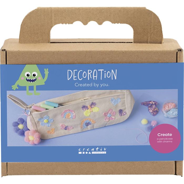 Mini DIY Kit Dekorasjon, Pennalhus, pastellfarger, 1 pk.