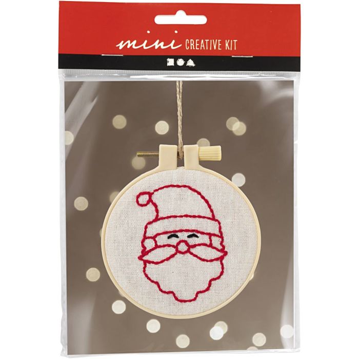 Mini DIY Kit Brodering, Julenisse, 1 pk.