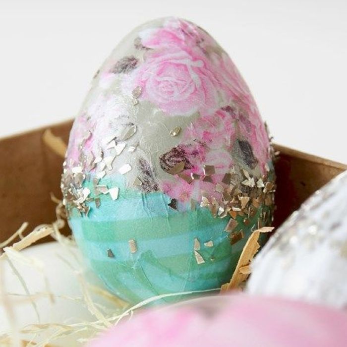 Ekte egg med Skagen decoupagepapir
