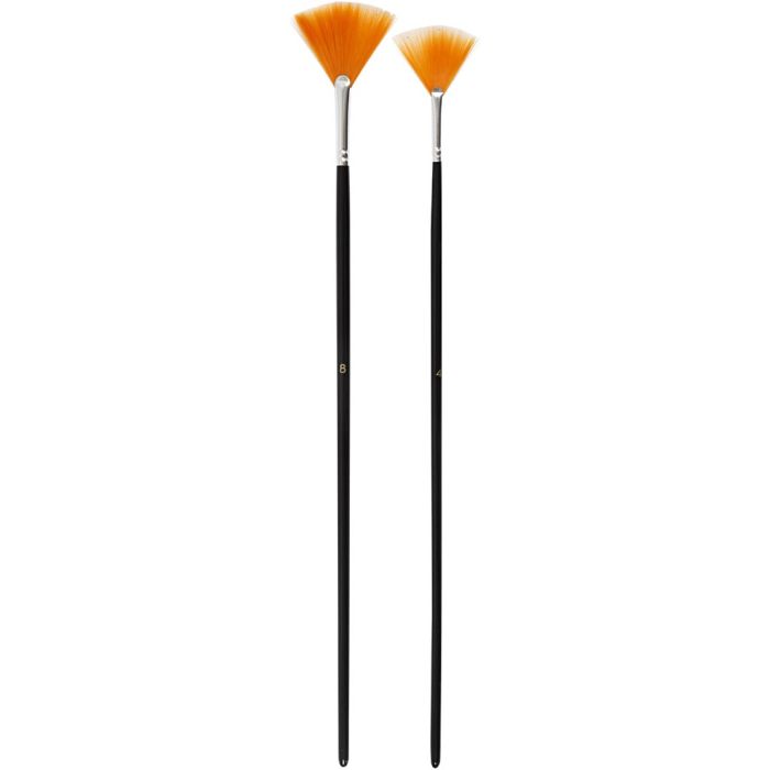 Gold Line Pensler, nr. 4+8, L: 29-30 cm, B: 2-3 mm, Vifte, 2 stk./ 1 pk.