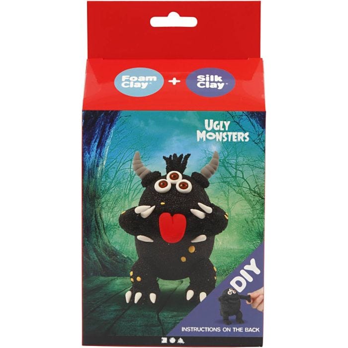Funny Friends, monster, svart, 1 pk.