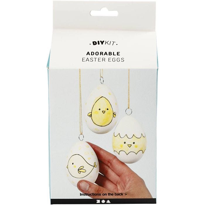 Påske egg, venner og familie, 18sett/ 1 pk.