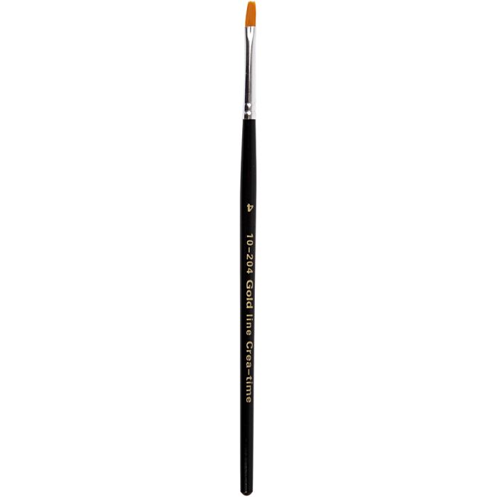 Gold Line pensler, flat, nr. 4, L: 18,5 cm, B: 2 mm, 12 stk./ 1 pk.