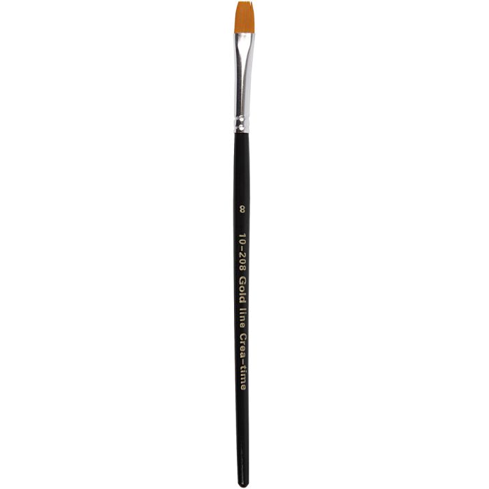 Gold Line pensler, 8, L: 18,5 cm, B: 8 mm, flat, 12stk./ 1 pk.