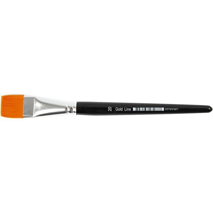 Gold Line pensler, nr. 20, L: 21 cm, B: 24 mm, flat, 6 stk./ 1 pk.