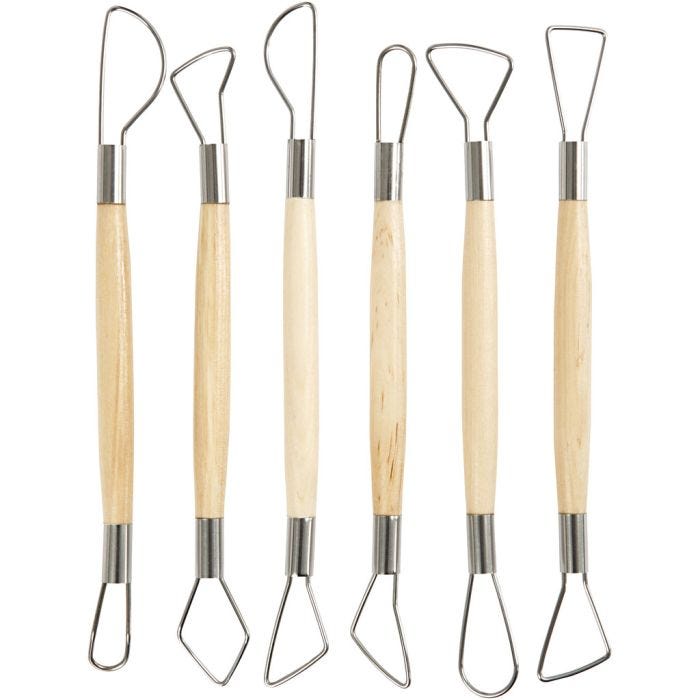 Leireverktøy, runde kanter, L: 20 cm, 6 stk./ 1 pk.