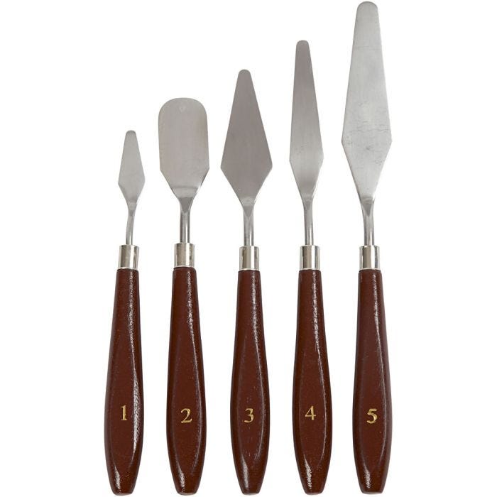 Malekniver, L: 17-23 cm, B: 1,5-2,5 cm, 5 stk./ 1 pk.