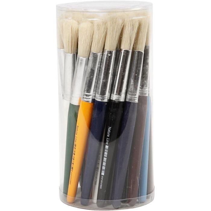 Barnepensler , L: 19 cm, B: 12 mm, rund, 30 stk./ 1 pk.