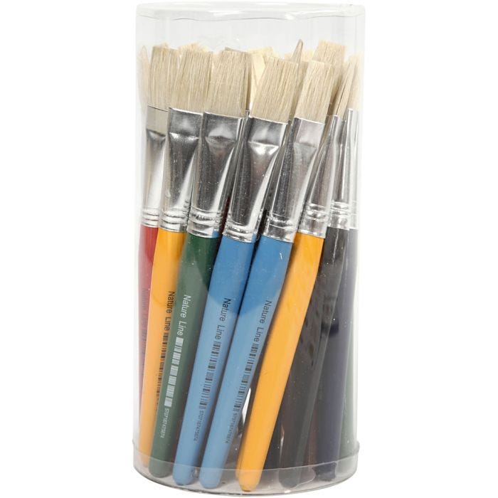Barnepensler , L: 19 cm, B: 15 mm, flat, 30 stk./ 1 pk.