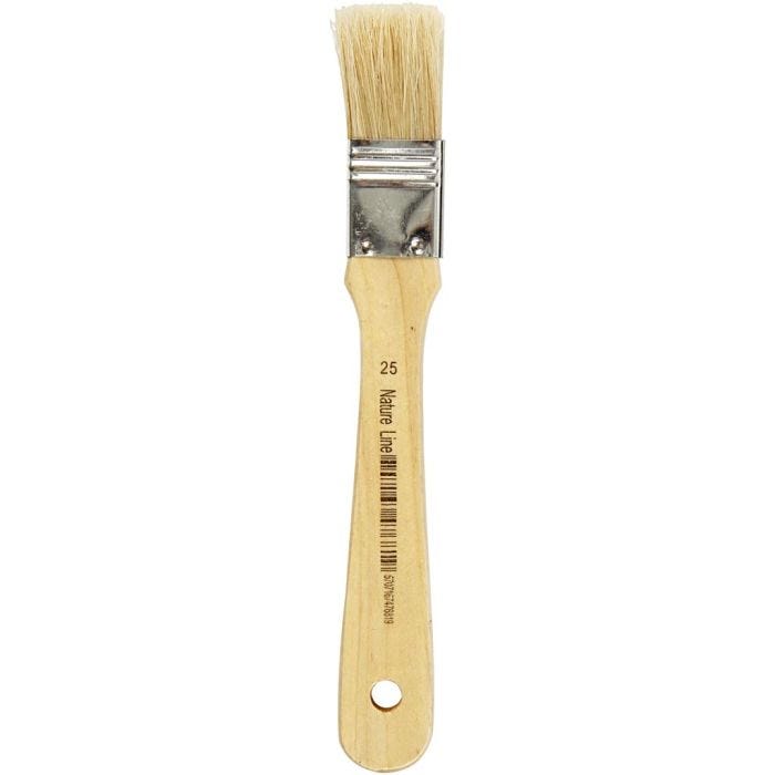 Lakkpensel, L: 18,5 cm, B: 25 mm, flat, 12stk./ 1 pk.